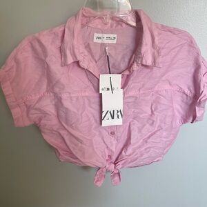 Zara Light Pink Button Down Shirt